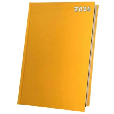 Image of 2025 Diary A4/A5/A6 Pastel Colour Fashion Week TO View, Day A Page Desk (A4 Yellow)