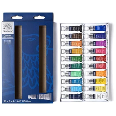 Image of Winsor &amp; Newton, Cotman Watercolour Set, 20 x 5ml Tubes