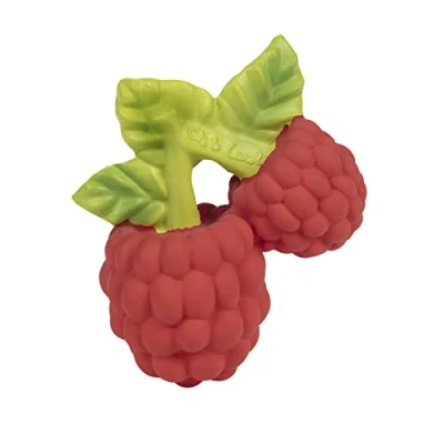 Image of Oli &amp; Carol Natural Rubber Baby Teether, Valery the Raspberry, 8 cm