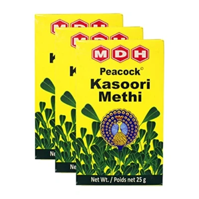 Image of MDH Kasoori Methi Leaves Peacock 25g Indian Origin No Color added (Pack of 3)