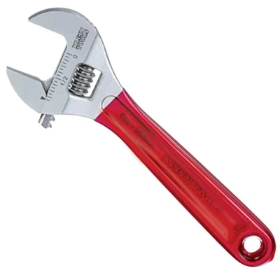 Image of Klein Tools D507 6 Adjustable Wrench, Extra Capacity Jaw Forged Drive Wrench with High Polish Chrome Finish, 1/2 Inch