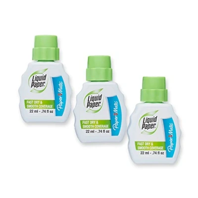 Image of Liquid Paper Fast Dry Correction Fluid, 3 Pack(5643115)