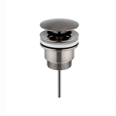 Image of ENKI, W73, Gunmetal Black, Slotted or Unslotted, Universal Pop Up Basin Waste Sink Plug Push Button Click Clack