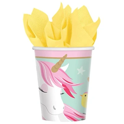 Image of (PKT) Magical Unicorn Paper Cups 266ml (8 pk)
