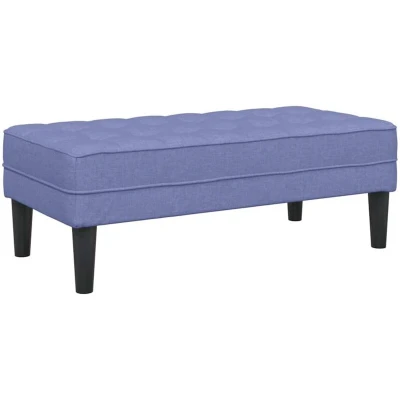 Image of vidaXL Bench Jeans Blue 113x57x39 cm Fabric