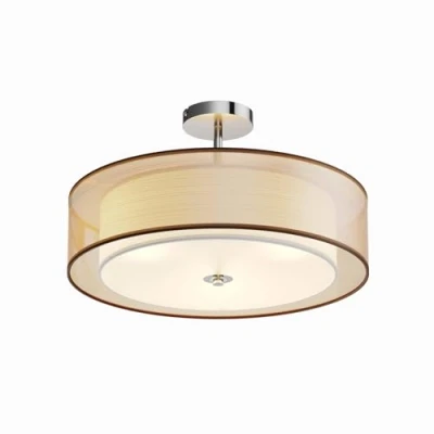 Image of Ceiling Light &#039;Pikka&#039; dimmable (Modern) in Brown Made of Textile for e.g. Living Room &amp; Dining (3 Sources, E27) from Lindby lamp, lamp
