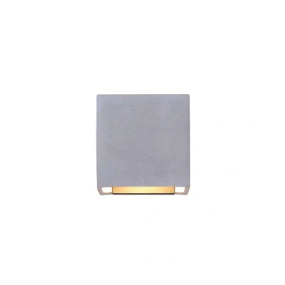 Image of Lucande Concrete grey LED outdoor wall lamp Riak