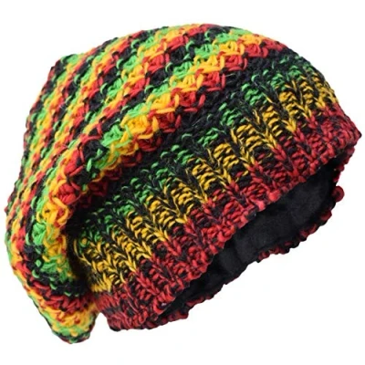 Image of Gheri Knitted Woolen Winter Fleece Lined Caps Hats E