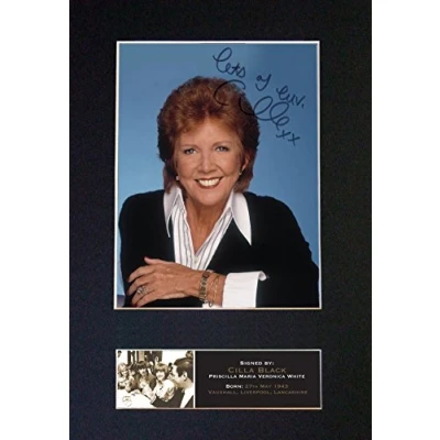 Image of CILLA BLACK Signed Autograph Mounted Photo Reproduction Print A4 Very Rare (297 x 210mm) #545 (Mount &amp; (Not Framed))