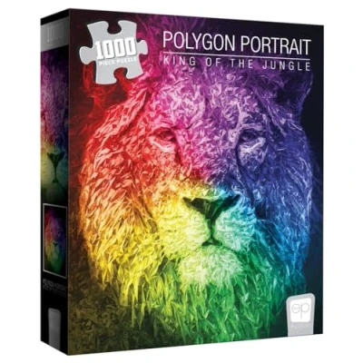Image of Polygon Portrait King Of Jungle 1000 Piece Puzzle