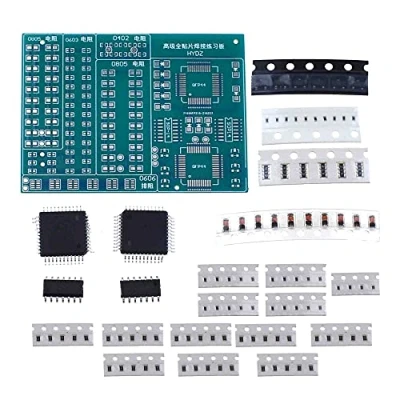 Image of Reland Sun SMD SMT Components Practice Board Solder Skill Training Beginner DIY Kit