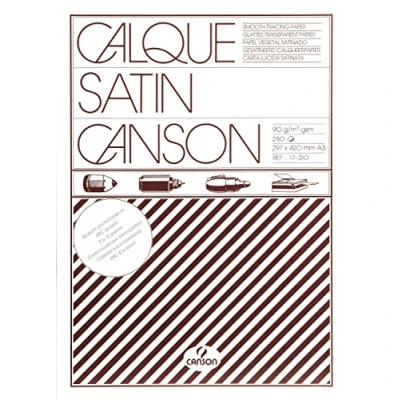 Image of Canson Satin A3 90 gsm Translucent Tracing Paper Ream (Pack of 250 Sheets)