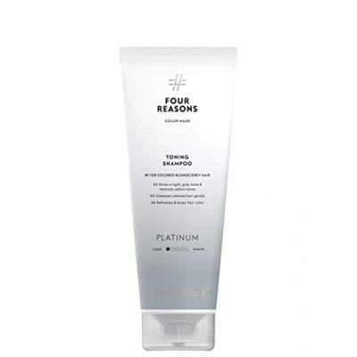 Image of FOUR REASONS Color Mask Shampoo Sulfate Free Toning Platinum for Blonde Hair Depositing Shampoo, 8.5 oz (Platinum)