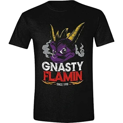 Image of GANGSHI Spyro Gnasty Flamin Black T Shirt L