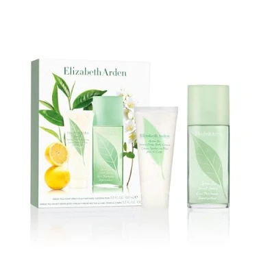 Image of Elizabeth Arden green TEA Scent Spray 100ml 2 piece Gift Set, fresh perfume, luxury fragrance gifting for women