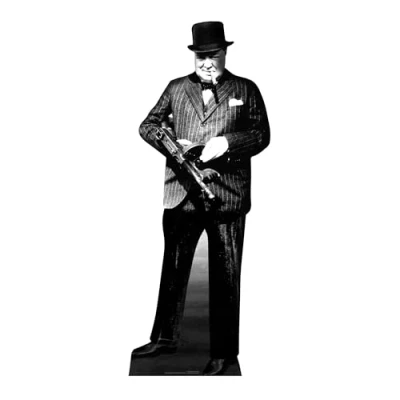 Image of Star Cutouts Cut Out of Winston Churchill, Black