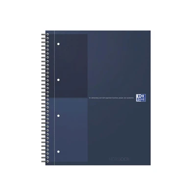 Image of Oxford Hardback Wirebound Notebook 160 Pages Special Ed A4+ Dark Blue