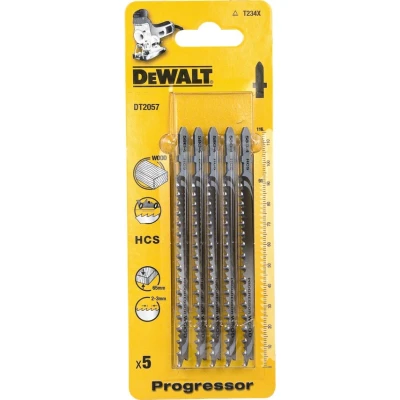 Image of DeWalt DT2057QZ Jigsaw Blades Progressor Tooth T Shank Bi Metal T234X (Pack of 5)
