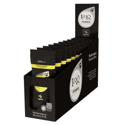 Image of Torq Recovery Drink Banana/Mango Rapid Powder Whey Protein Isolate / Glutamine Ribose Post Workout Powder, 11.5 g of Protein, Single Serve Box 10