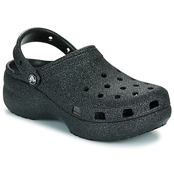 Image of Crocs Women&#039;s Classic Platform Glitter Clog Black