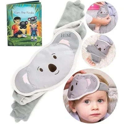 Image of Halo Mask Kids Ice Pack for Injuries Kam The Koala Cold Compress Children&#039;s Hot &amp; Packs Pain Relief, Fever, First Aid Gel with Storybook
