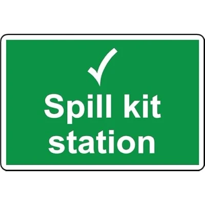 Image of Spill kit Station Safety Sign 1mm Plastic (300mm x 200mm)
