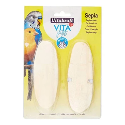 Image of VITAKRAFT Vita Fit Cuttlefish Bone for Domestic Birds Calcareous Nutrient Special Beak Care 2 pieces