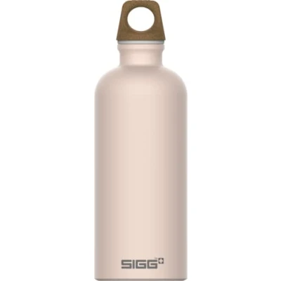 Image of SIGG Aluminium Water Bottle Traveller MyPlanet Pink Climate Neutral Certified Suitable For Carbonated Beverages Leakproof Lightweight BPA Free 0.6 L
