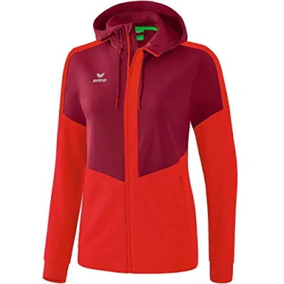Image of Erima Squad Training Jacket with Hood Bordeaux/Red, 40