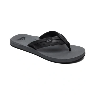 Image of Quiksilver Mens Carver Squish Sandals, 11 UK, Black/Grey/Black