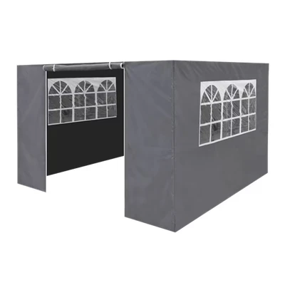 Image of Dellonda Premium Side Walls/Doors/Windows for Gazebo/Marquee Fits 2 x 2m Models Grey