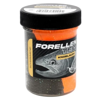 Image of FTM Trout Dough Floating 50 g Dough, Colour/Aroma: Black/Orange Garlic
