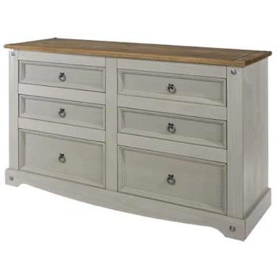Image of Core Products Corona Grey 3+3 Drawer Wide Chest