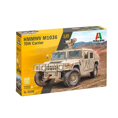 Image of Italeri 6598 1:35 HMMWV M966 Tow Carrier Faithful Replica, Building, Plastic, Military Kit, Standing Model