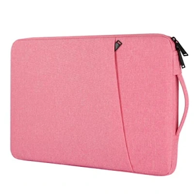 Image of Chelory Laptop Sleeve Compatible for 16 17 Inch HP/Lenovo/Asus/Acer/Dell Notebook Ultrabook Chromebook, Computer Shockproof Protective Bag Carrying Case with Pocket, Pink