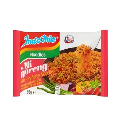 Image of Indomie Mi Goreng Stir Fry Hot &amp; Spicy Noodles 80g Pack of 10 Authentic Indonesian Instant