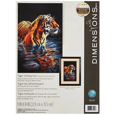 Image of Dimensions 35222 Tiger Chilling Out, Black