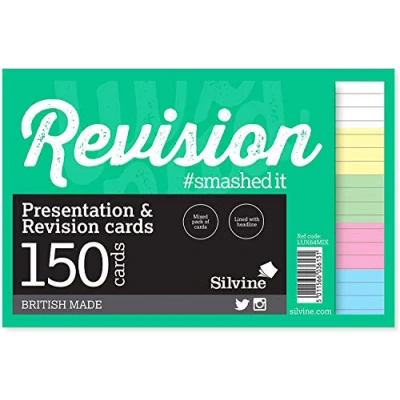 Image of 2 X Luxpad Presentation and Revision Cards Assorted Colours, Lined