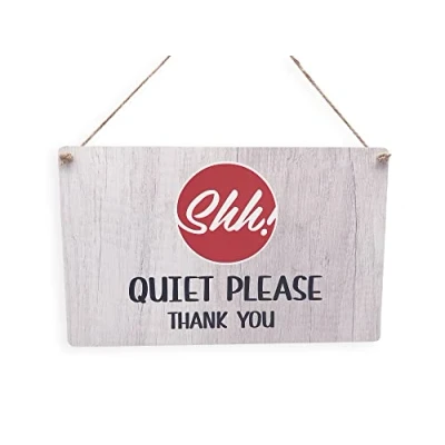 Image of Shh! quiet Please Sign, Do Not Disturb Ideal notice for classrooms when tests or exams are in progress, zones, libraries, working from home and hang on your office door.