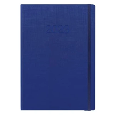 Image of Letts Memo A4 week to view 2022 diary blue