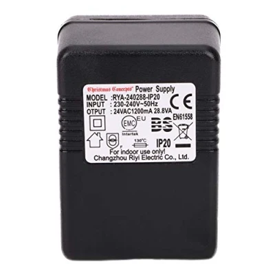 Image of Christmas Concepts® 24v 1200ma Max 28.8va AC Adaptor without lead Suitable For Lights + Decorations