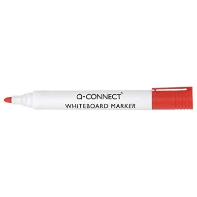Image of Q Connect Drywipe Marker Pen Red (Pack of 10) KF26037+ Finchley Free