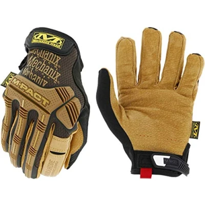 Image of Mechanix Wear M Pact® Leather Gloves (Small, Brown/Black)