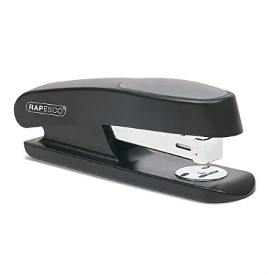Image of Rapesco RR7260B3 Germ Savvy Antibacterial, Sting Ray Half Strip Stapler, Black