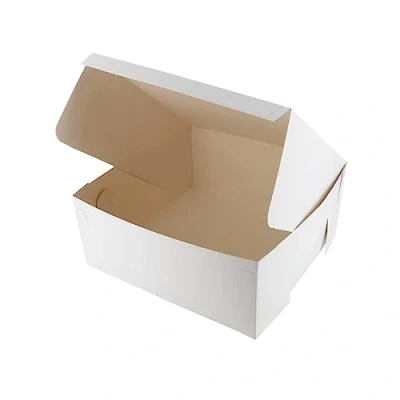 Image of Culpitt Bakery Box, 7&quot; x 7&quot;, White Folding Box For Cake, Cookies, Sandwiches, Cake Slices, Pastries, Take Aways, And Soaps, Gift Boxes 10 Pack