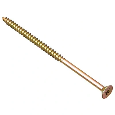 Image of ForgeFix Multi Purpose Single Thread Screws 6.0 x 150mm Zinc Yellow Passivated Box 100