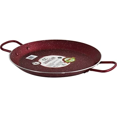 Image of Sterling Ventures Ashley Cook Professional Non Stick Paella Pan Double Coated (32cm, Red)
