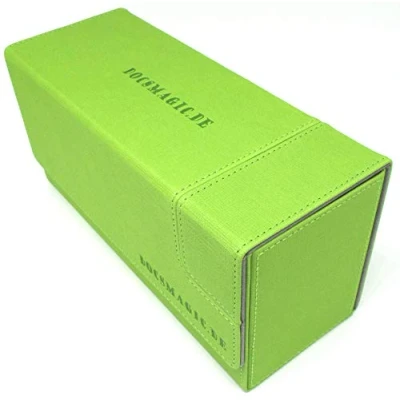 Image of docsmagic.de Premium Magnetic Tray Long Box Light Green Small Card Deck Storage