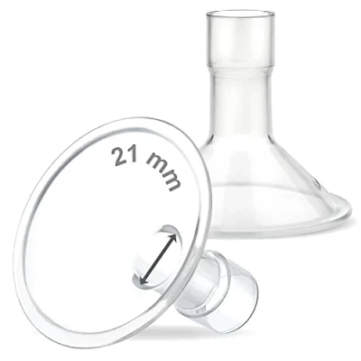 Image of Maymom Myfit 21Mm Shields; Compatible with Medela Breast Pump Personalfit, Freestyle, Harmony, Maxi, Freestyle Flex Connector; Connect to Widemouth/Narrow Connector, 2Pcs