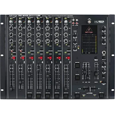 Image of Behringer PRO Mixer DX2000USB Professional 7 Channel DJ with INFINIUM &#039;Contact Free&#039; VCA Crossfader and USB/Audio Interface, Compatible PC Mac